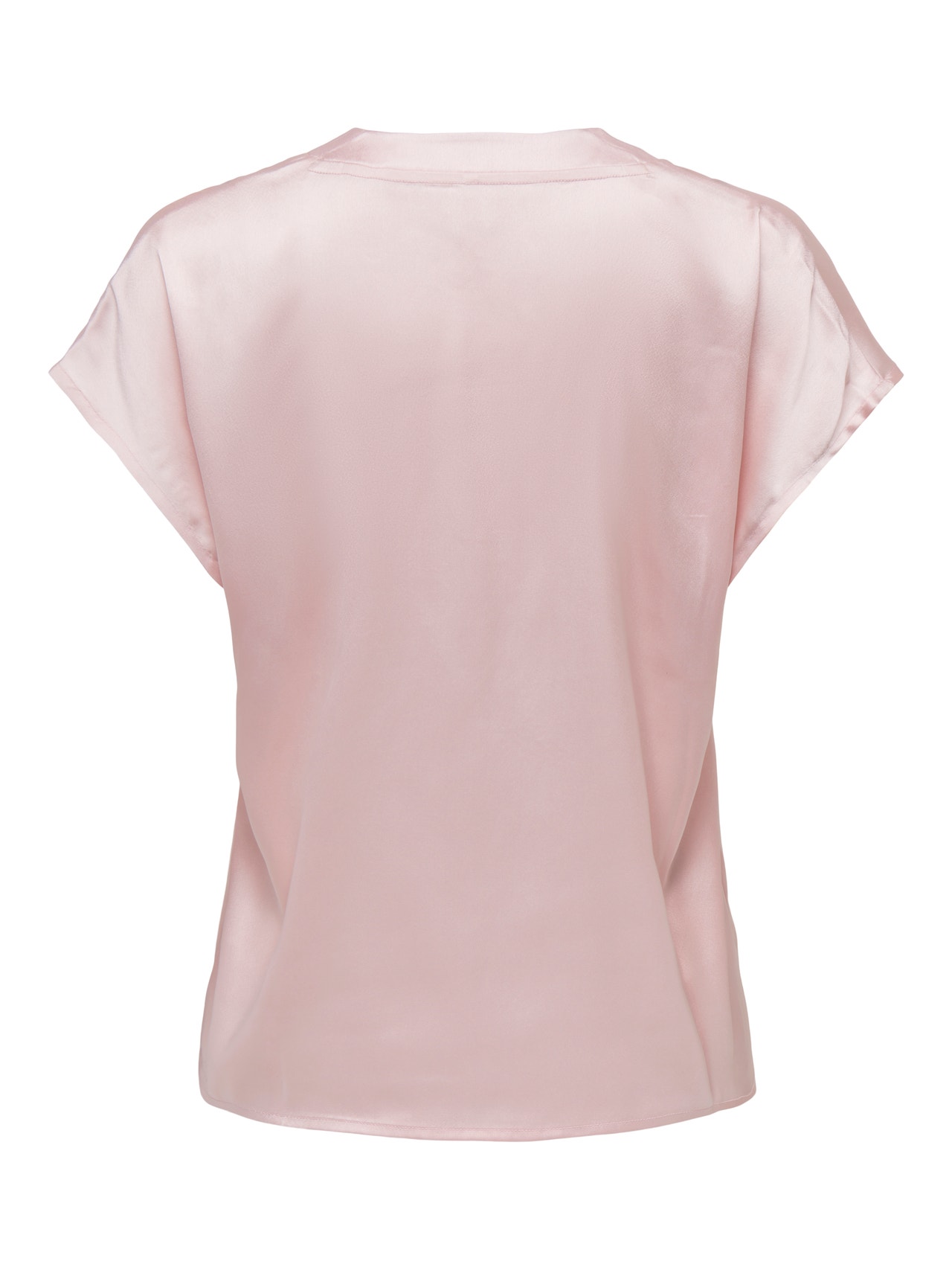 ONLY V-neck sateen top -Peach Whip - 15294053