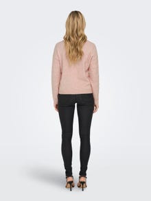 ONLY o-neck knit with long sleeves -Rose Smoke - 15294115