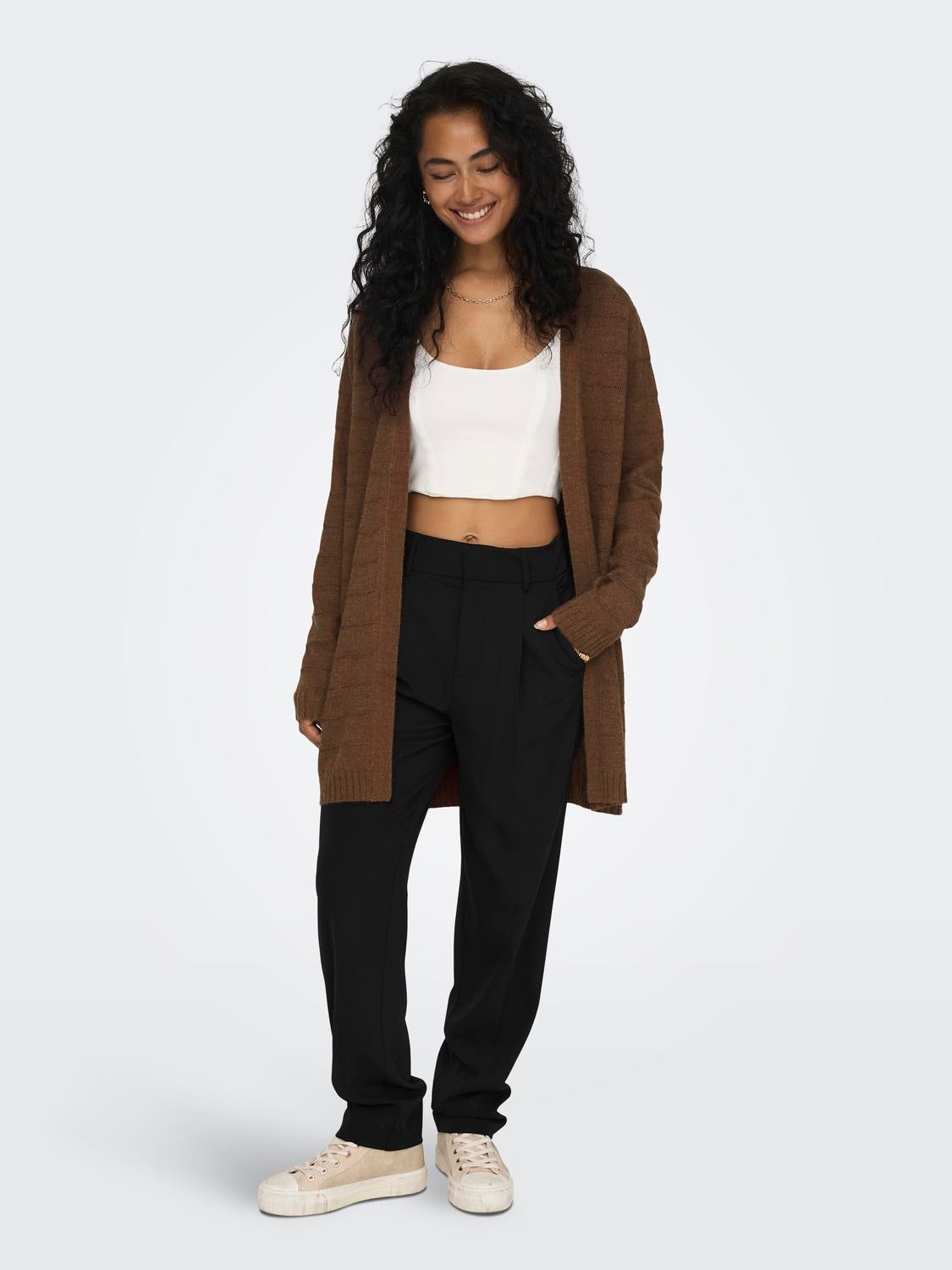 Light brown long sale cardigan