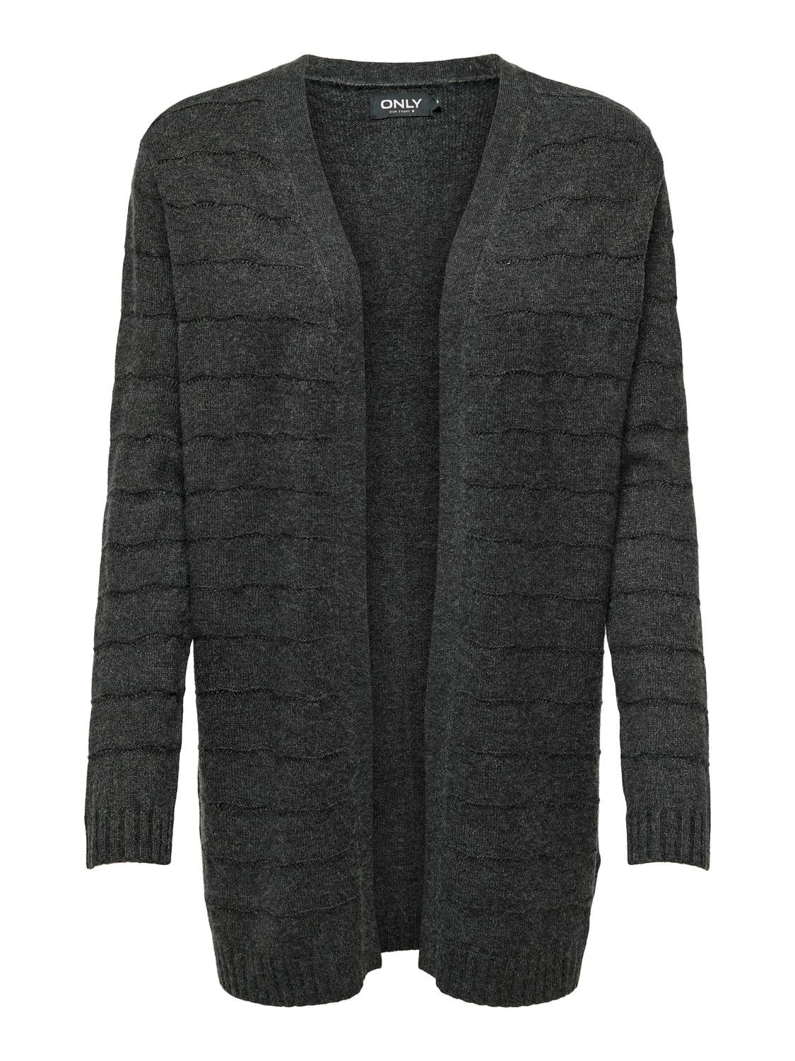 Long dark grey outlet cardigan