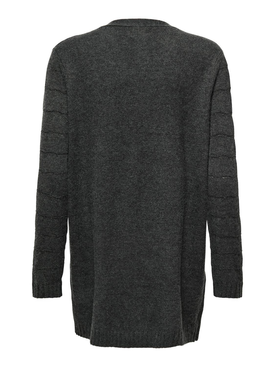 ONLY Long knit cardigan -Dark Grey Melange - 15294120