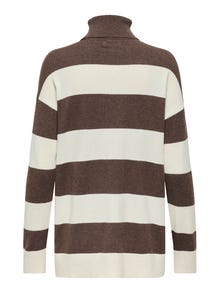 ONLY Roll neck knitted pullover -Chestnut - 15294128