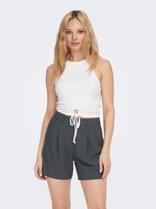 ONLY Cropped Detail Top -Bright White - 15294173