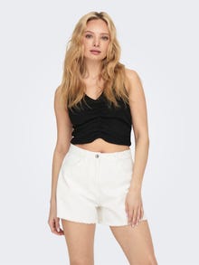 ONLY Cropped Detail Top -Black - 15294173