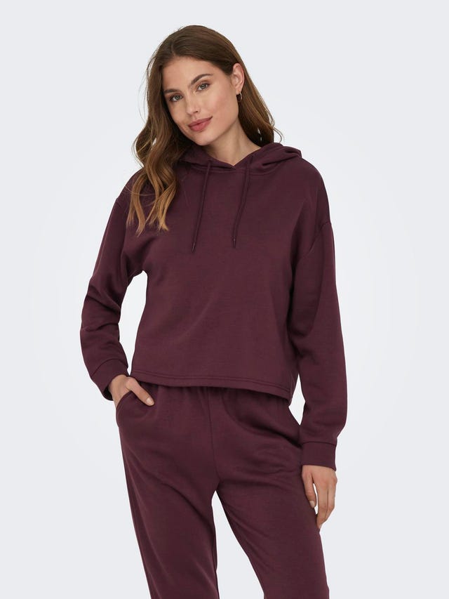 ONLY Regular Fit Hoodie Ribbed cuffs Dropped shoulders Sweatshirts - 15294219