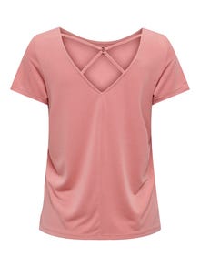 ONLY Regular Fit Round Neck Top -Coral Haze - 15294231