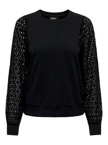 ONLY Regular fit O-hals Sweatshirt -Black - 15294283