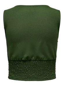 ONLY Cropped fit V-pääntie Topit -Rifle Green - 15294427