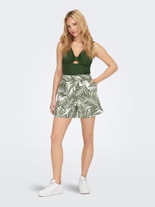 ONLY Cropped fit V-Hals Top -Rifle Green - 15294427