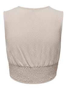 ONLY Cropped v-hals top -Pumice Stone - 15294427