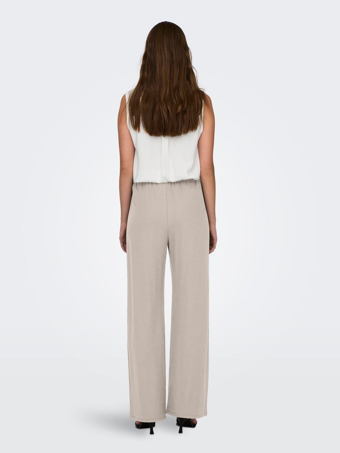 ONLY Classic trousers with strings -Pumice Stone - 15294429