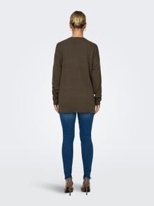 ONLY Knitted o-neck pullover -Chestnut - 15294434