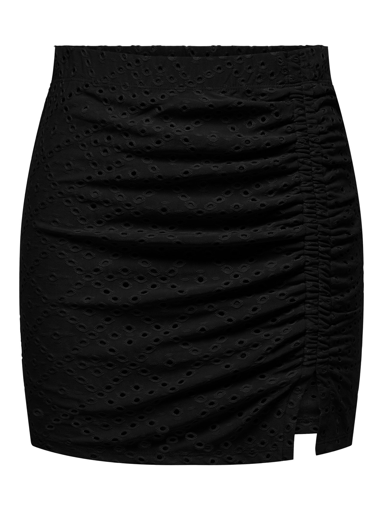 ONLY Mini nederdel med ruching detalje -Black - 15294437