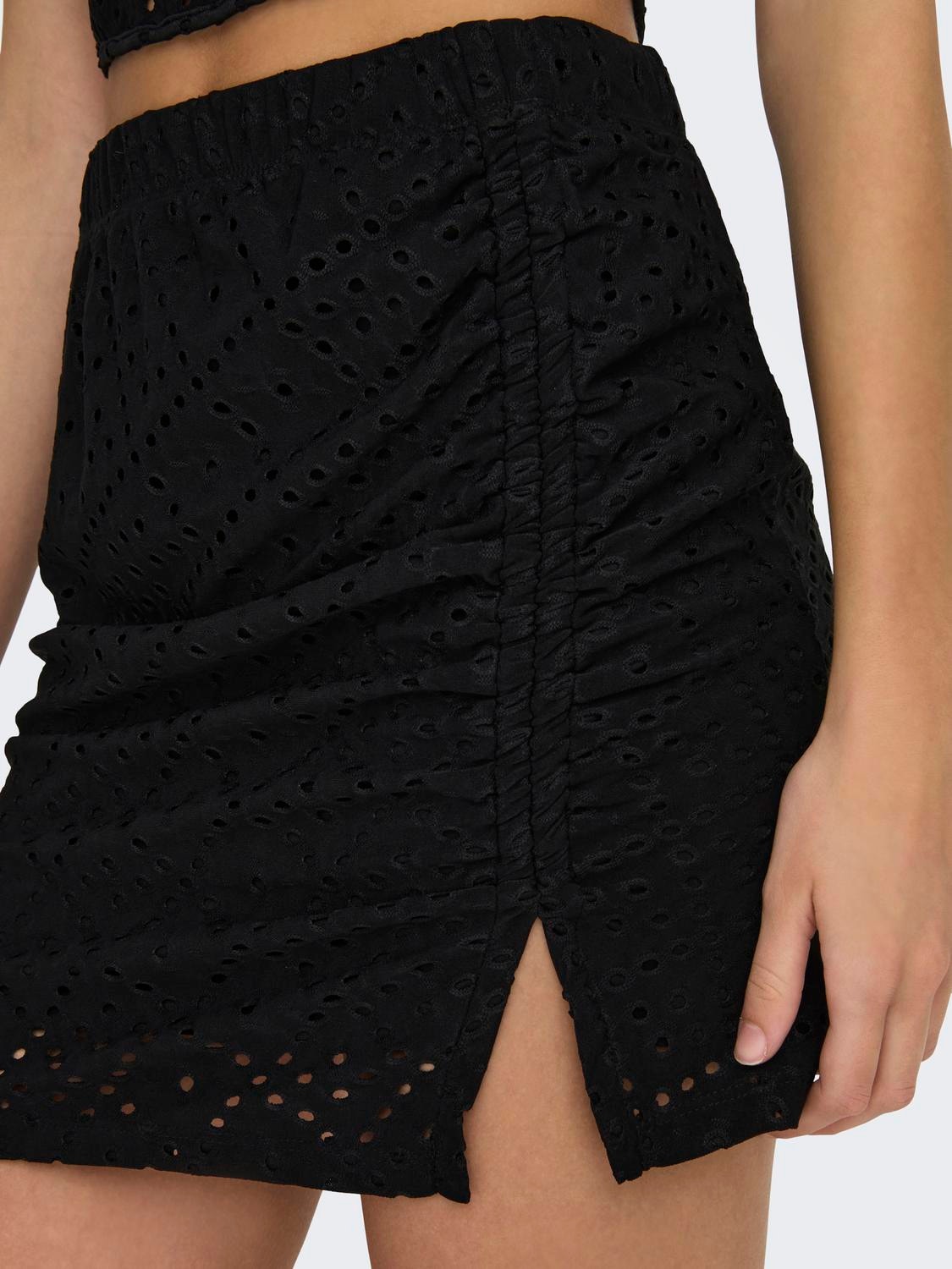 ONLY Mini skirt with ruching detail -Black - 15294437