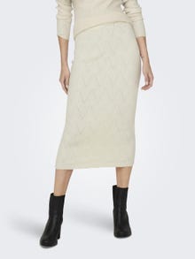 ONLY midi knit skirt -Whitecap Gray - 15294441