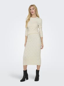 ONLY midi knit skirt -Whitecap Gray - 15294441