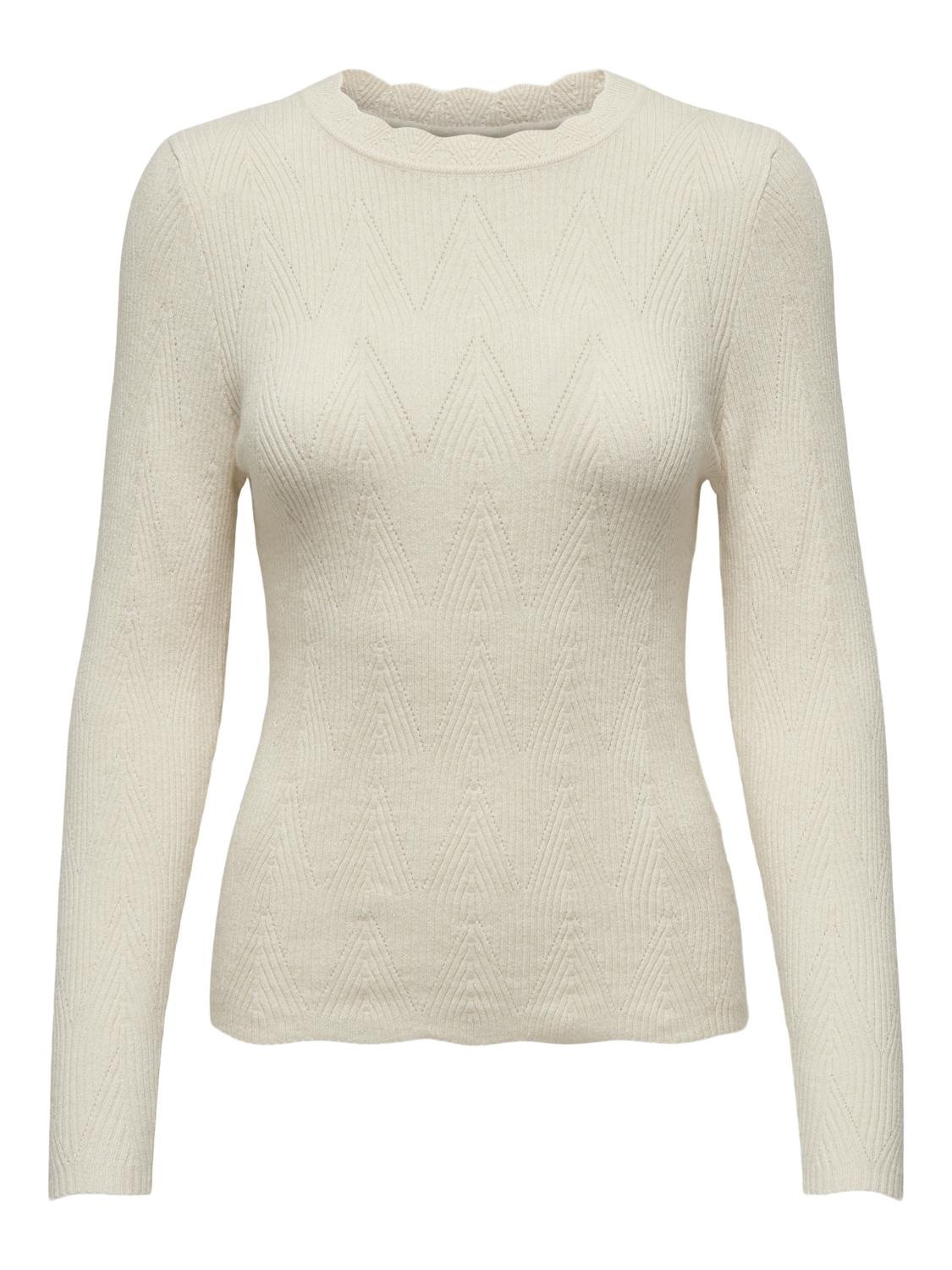 ONLY o-neck knitted pullover -Whitecap Gray - 15294463