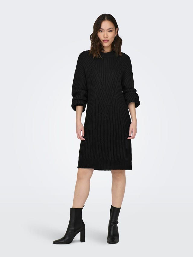 ONLY Mini o-neck knitted dress - 15294488