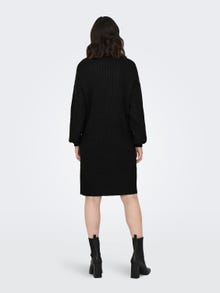 ONLY Mini o-neck knitted dress -Black - 15294488
