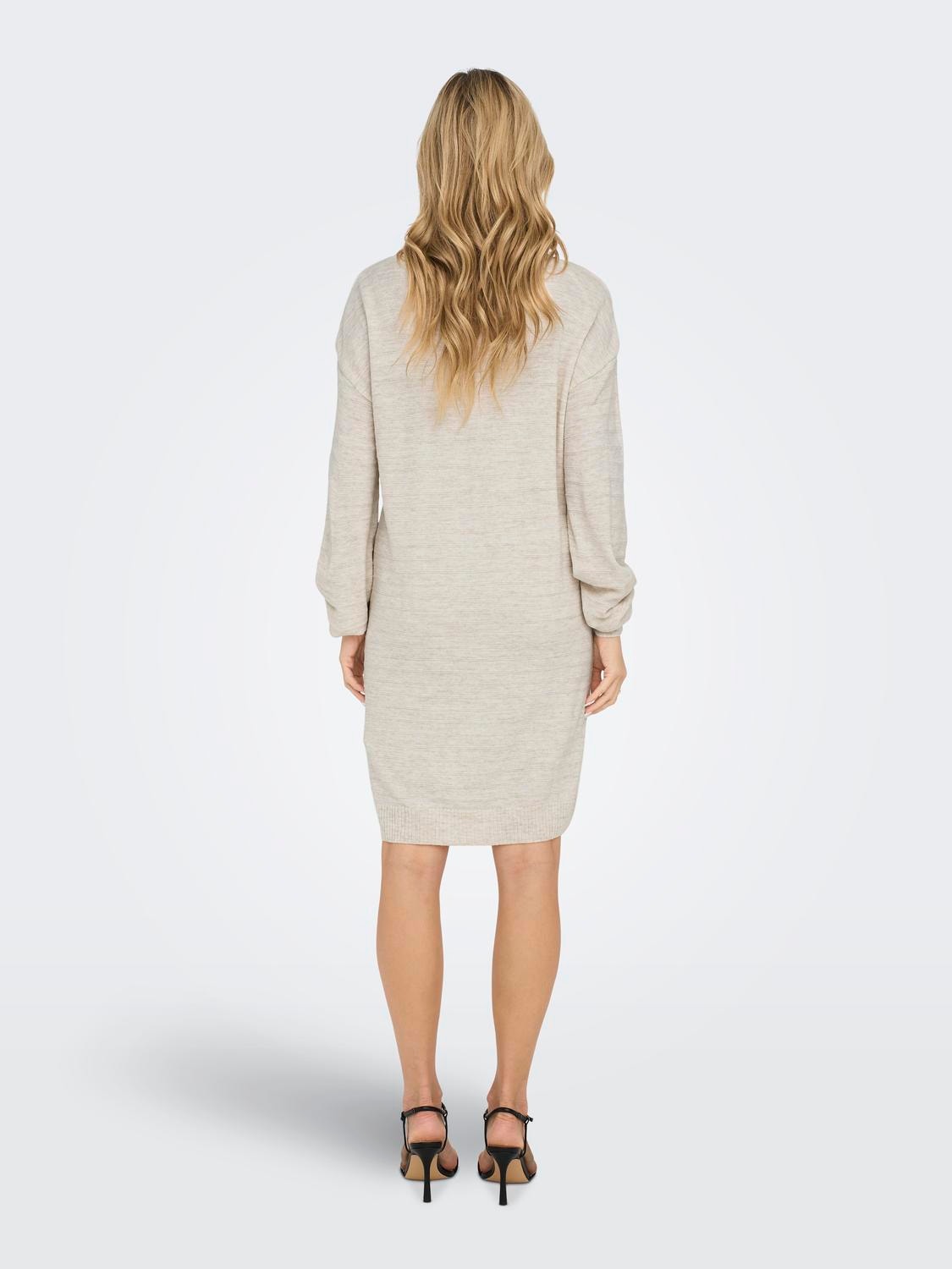 ONLY Regular Fit V-Neck Long dress -Pumice Stone - 15294523