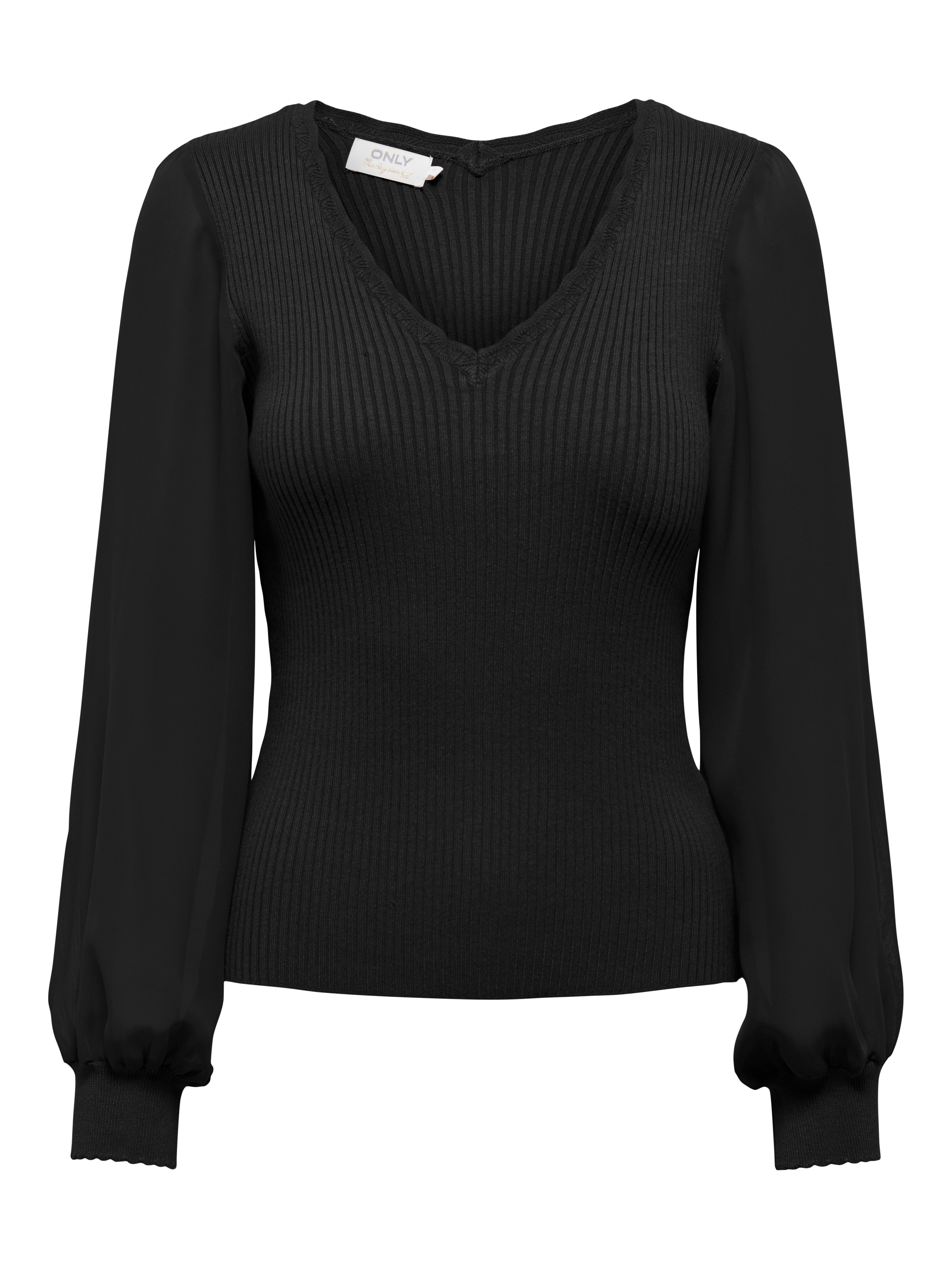 V-Neck Pullover | Black | ONLY®