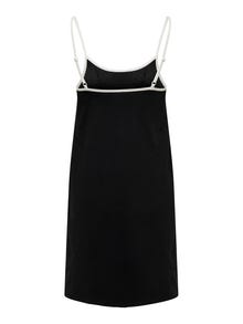 ONLY Mini kjole med kontrastfarvede stropper -Black - 15294663