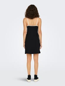 ONLY Vestido corto Corte regular Cuello redondo -Black - 15294663