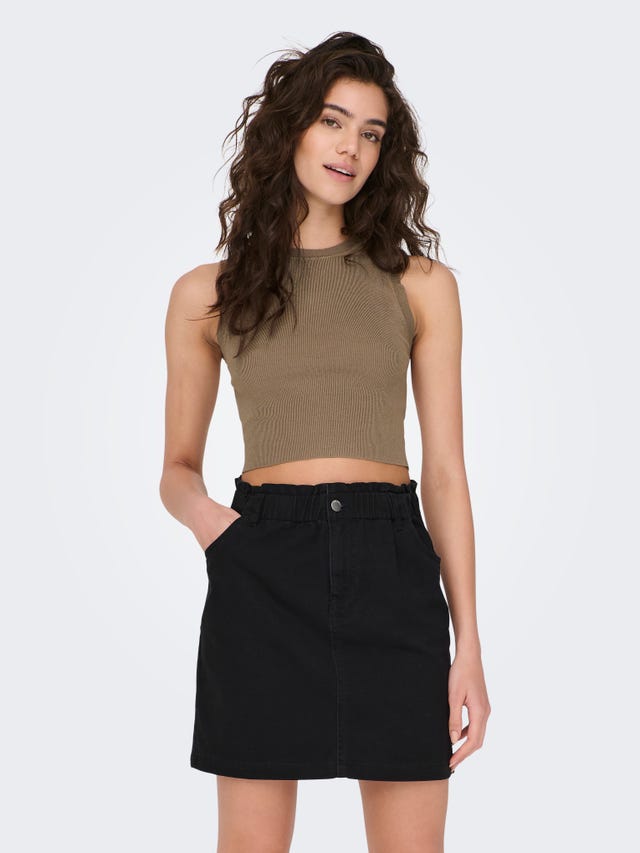 ONLY O-neck crop top - 15294789