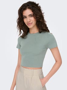 ONLY Cropped knit top -Chinois Green - 15294790
