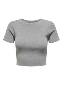 ONLY Round Neck Pullover -Light Grey Melange - 15294790