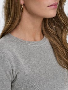 ONLY Cropped knit top -Light Grey Melange - 15294790