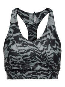 ONLY Printed sports bra -Black - 15294805
