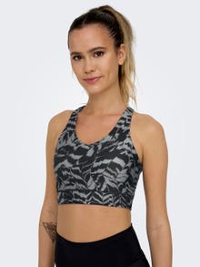 ONLY Printed sports bra -Black - 15294805
