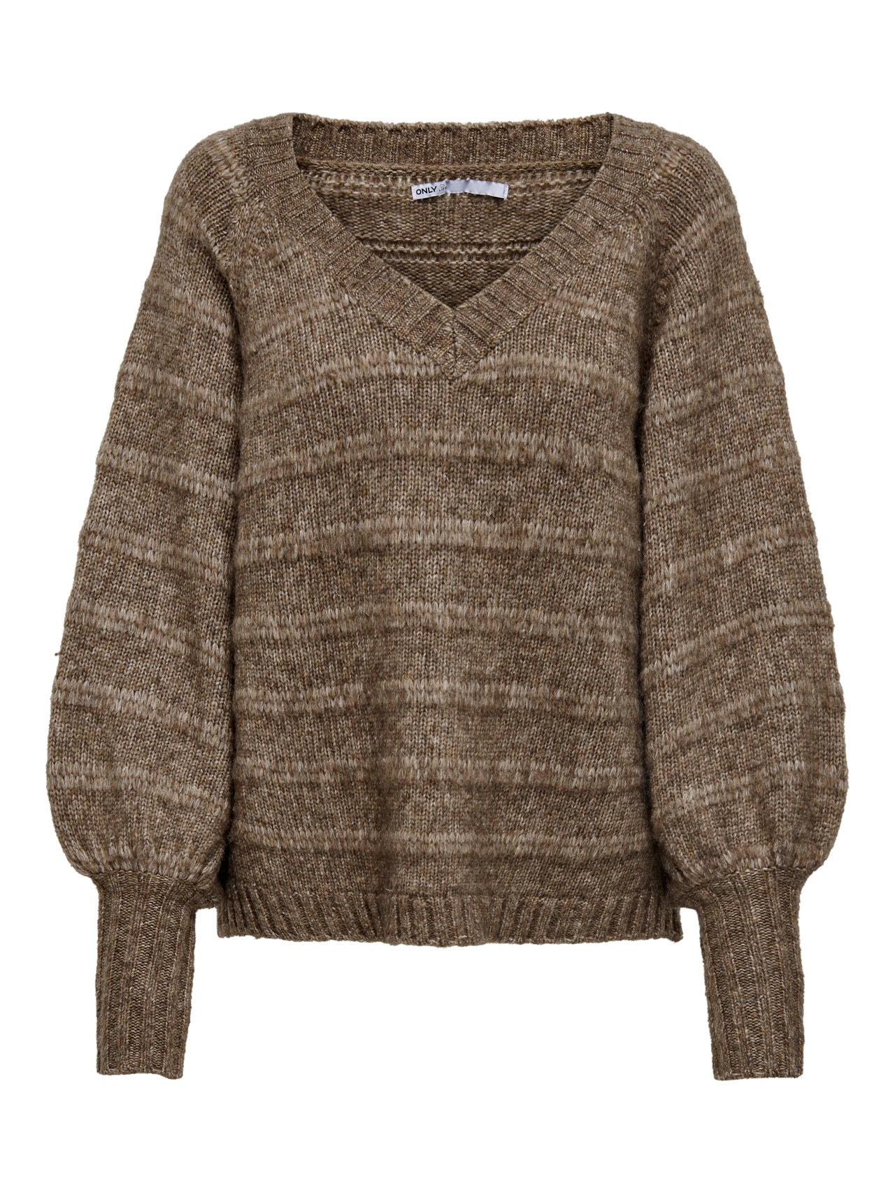 ONLY Pull-overs Col en V -Toasted Coconut - 15294806