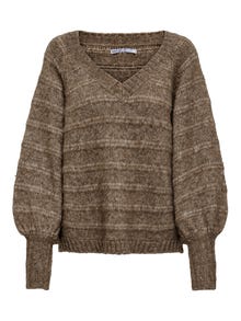 ONLY V-ringning Pullover -Toasted Coconut - 15294806