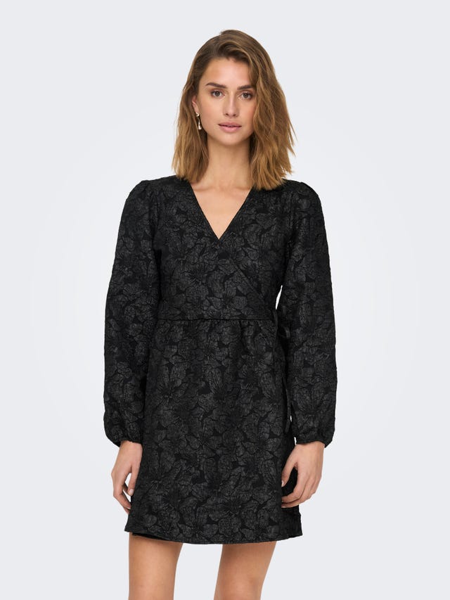 ONLY Textured wrap dress - 15294899