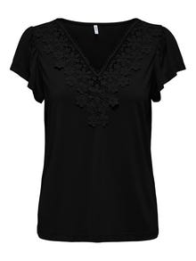 ONLY Tops Regular Fit Col rond -Black - 15294944