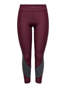 ONLY Leggings Tight Fit Taille haute -Windsor Wine - 15294976