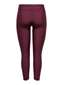 ONLY High waist training tights -Windsor Wine - 15294976