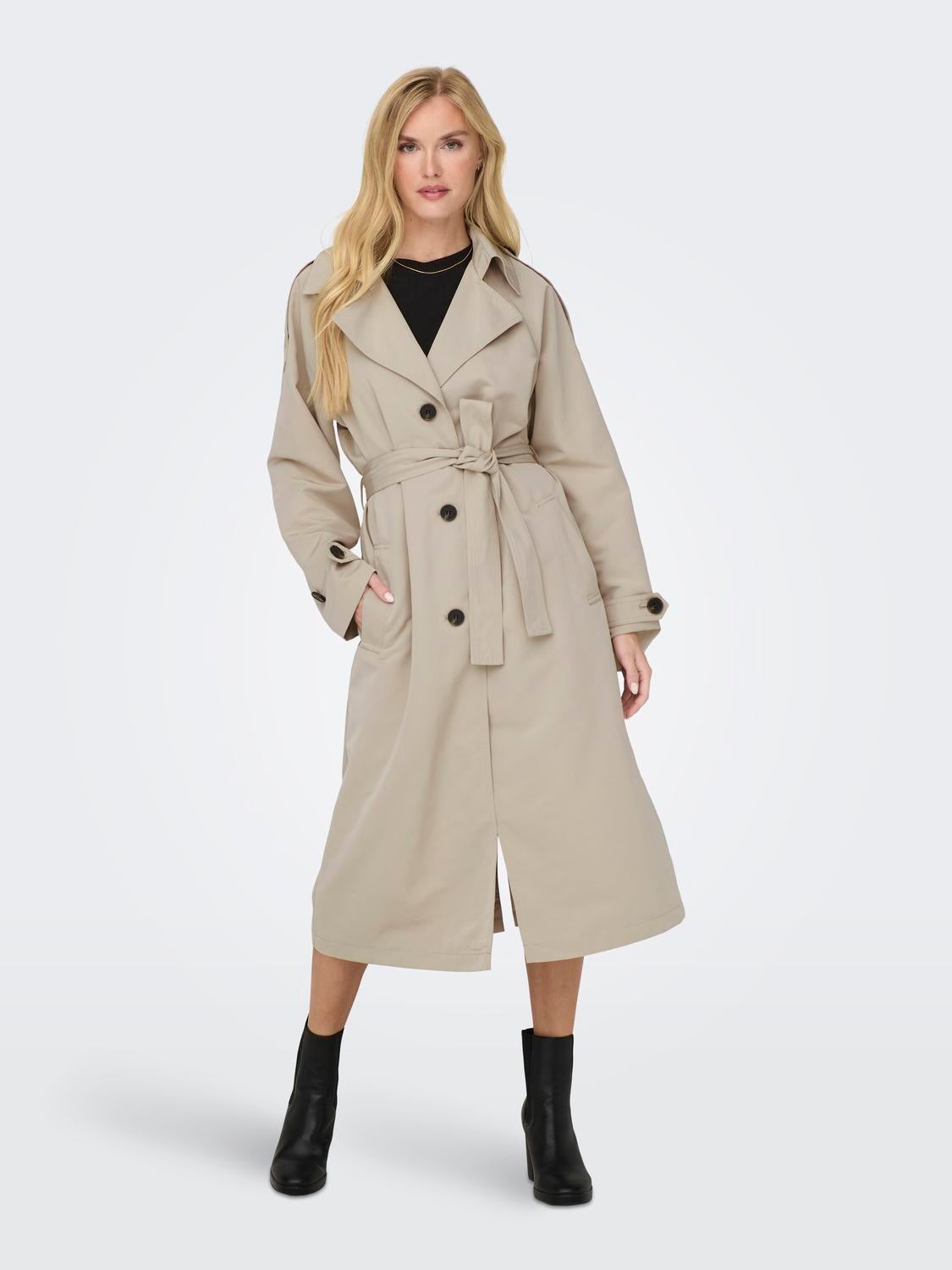 Ladies full length trench on sale coat