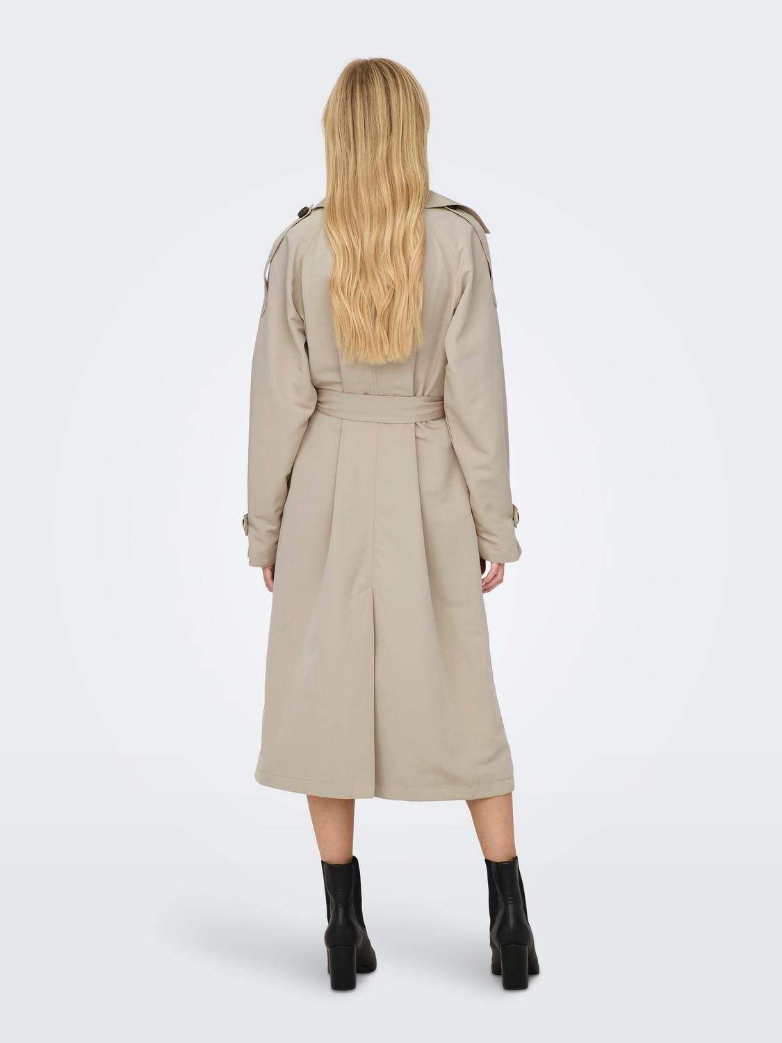 ONLY Klassisk trenchcoat -Simply Taupe - 15294984