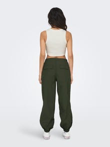 ONLY Pantalons cargo Cargo Fit Taille basse Bas ajustés -Olive Night - 15295049
