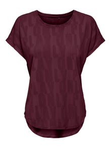 ONLY T-shirts Loose Fit Col rond -Windsor Wine - 15295072