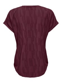 ONLY o-neck training t-shirt -Windsor Wine - 15295072