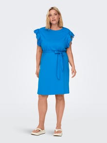 ONLY Curvy detailed cotton dress -Indigo Bunting - 15295168