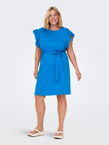 ONLY Regular fit O-hals Curve Korte jurk -Indigo Bunting - 15295168