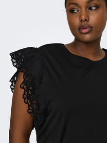 ONLY Curvy detailed cotton dress -Black - 15295168