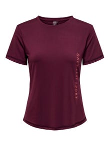 ONLY Normal geschnitten Rundhals T-Shirt -Windsor Wine - 15295208