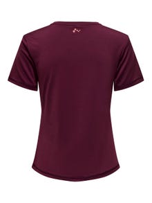 ONLY Training t-shirt with logo -Windsor Wine - 15295208