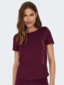 ONLY Regular Fit Round Neck T-Shirt -Windsor Wine - 15295208